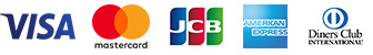 VISA、MASTER、JCB、AMEX、Diners
